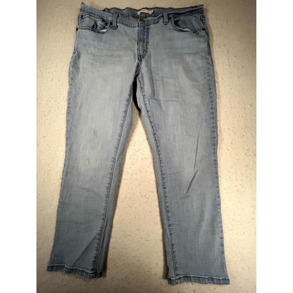 Levi's Boyfriend Jeans Womens 33x27 Blue Denim Relaxed Fit Mid Rise Tapered Leg